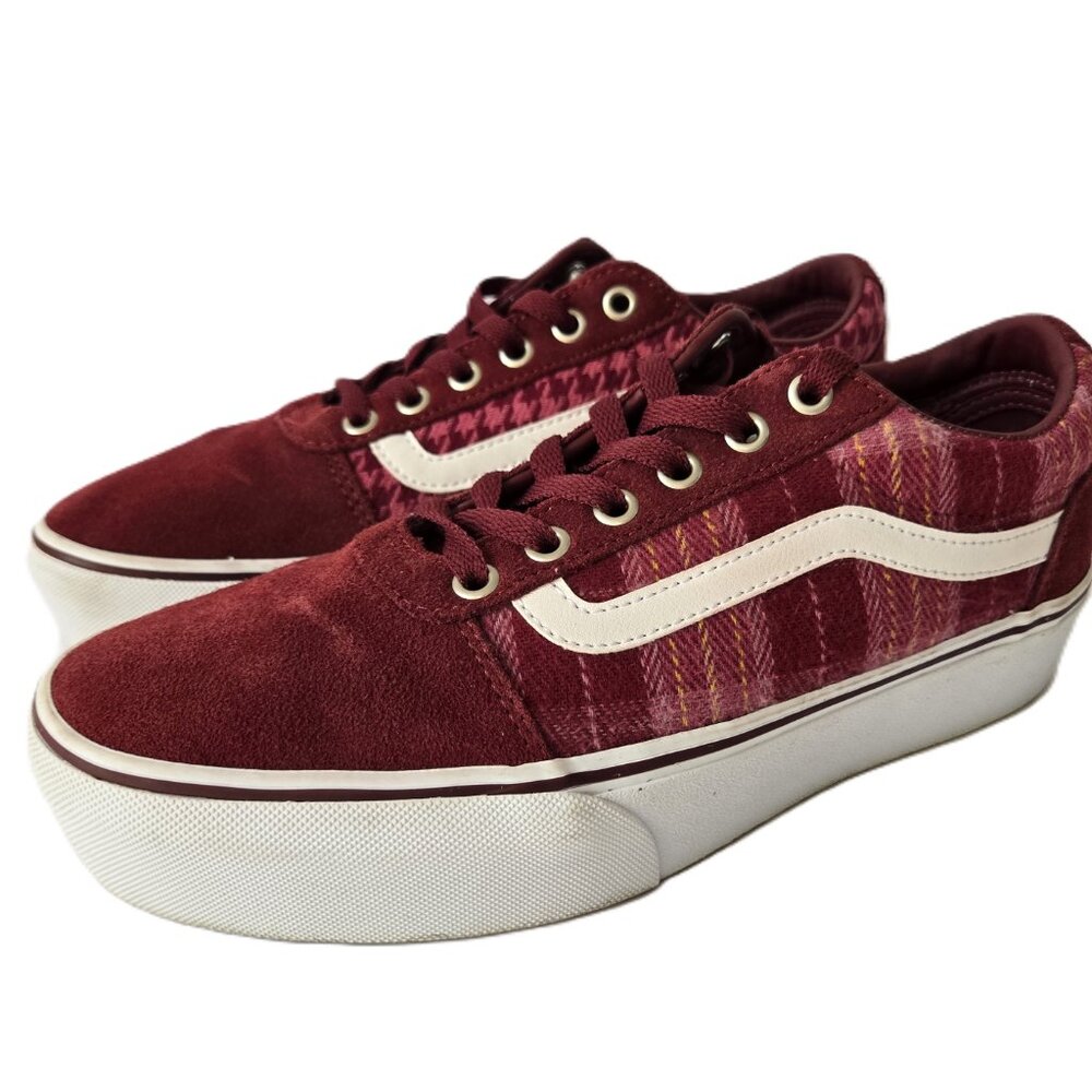 VANS Ward Platform Plaid Sneakers